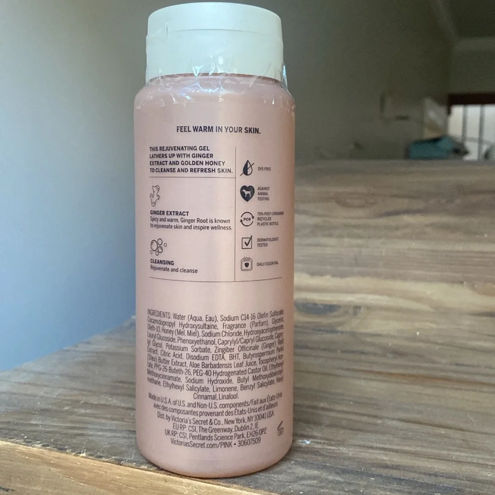 Victoria’s Secret PINK large honey ginger rejuvenating gel body wash LARGE